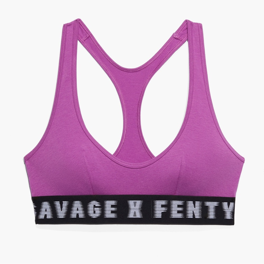 🆕Savage X Fenty Purple/Black Scoop Neck Bralette - Size: S
